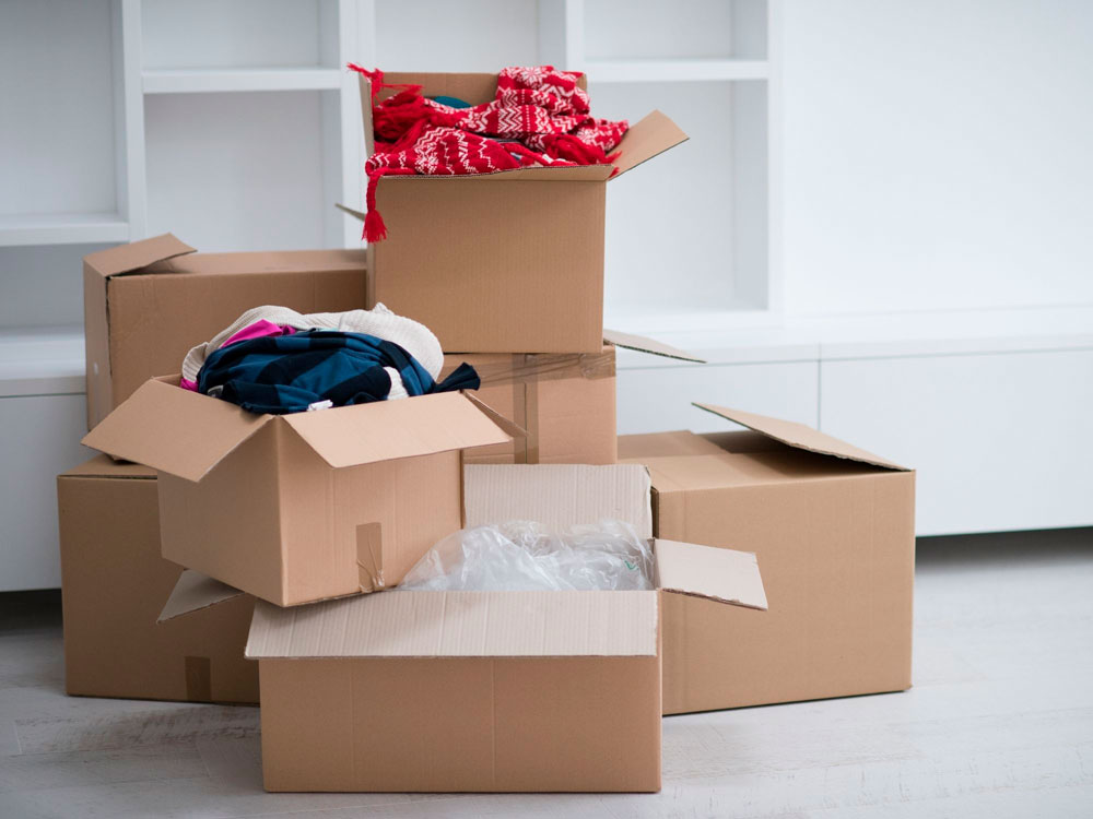 Cajas de una mudanza